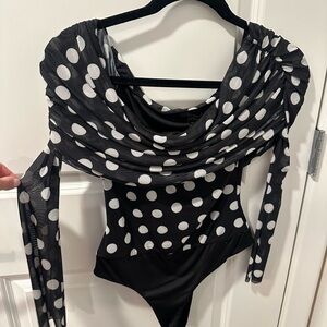 AFRM Black and White Polka Dot Kids Bodysuit